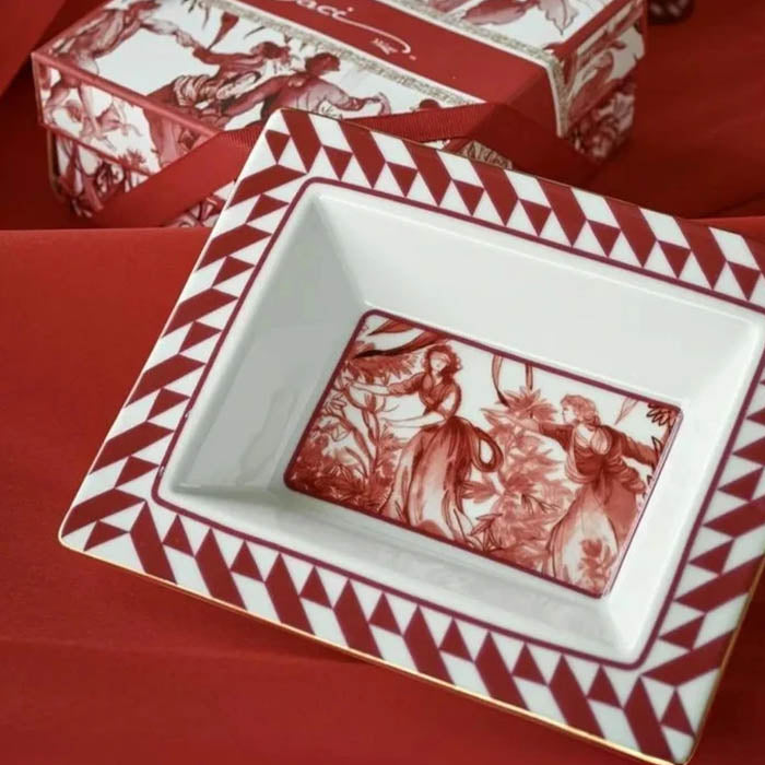 VASSOIO RETTANGOLARE IN PORCELLANA LE ROUGE 19,5X15,5CM