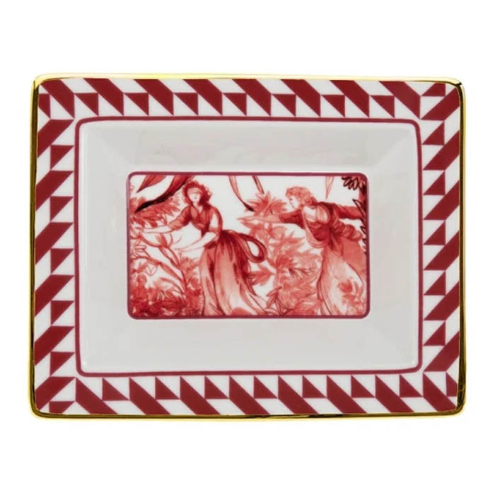 VASSOIO RETTANGOLARE IN PORCELLANA LE ROUGE 19,5X15,5CM