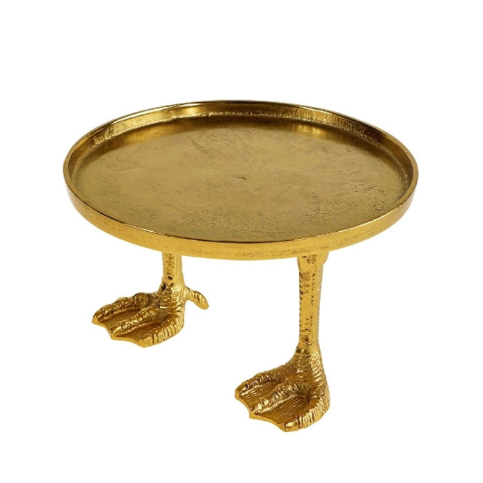 VASSOIO DECORATIVO ZAMPE D'ANATRA, 27,5X16,5CM, ORO
