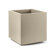VASO CUBO MATHERIA 50CM GREIGE CON ROTELLE