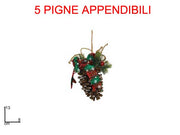 OFFERTA 5 PIGNE APPENDIBILI FIOCCO SCOZZESE APPENDIBILI