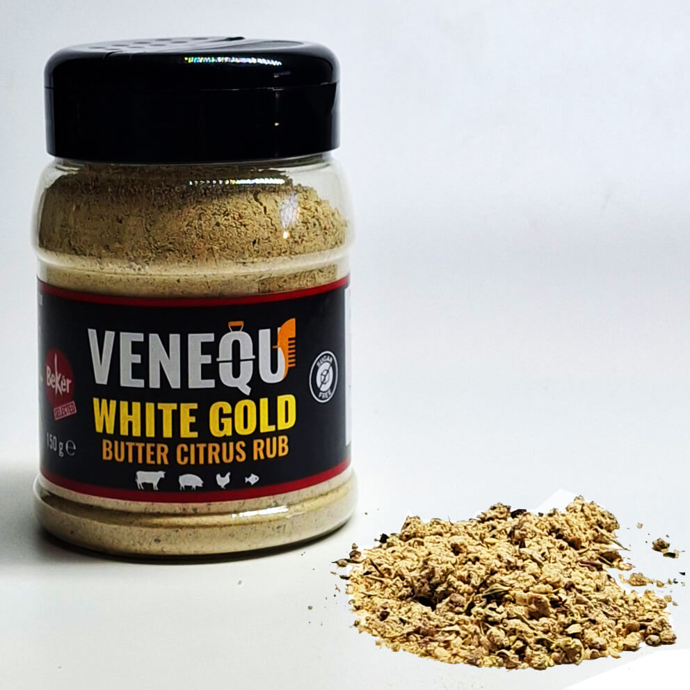 VENEQU WHITE GOLD BBQ RUB – Mix limone burro spezie Butter Citrus Rub