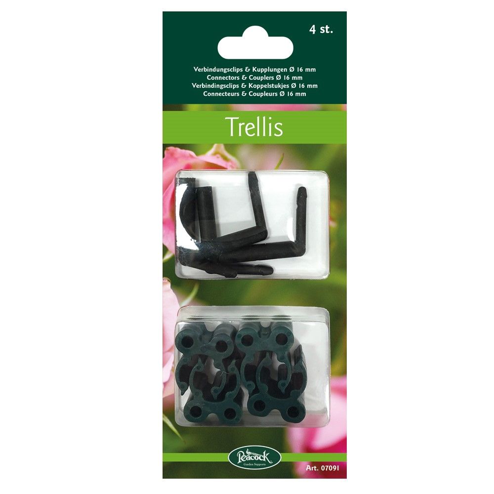 CLIP DI COLLEGAMENTO E GIUNTI PER TRALICCI A PARETE 4PZ