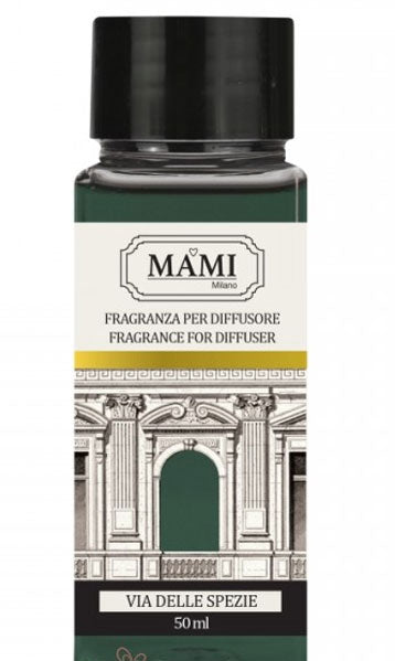 VIA DELLE SPEZIE RICARICA 50ML LIQUIDO PER DIFFUSORE CON BASTONCINI