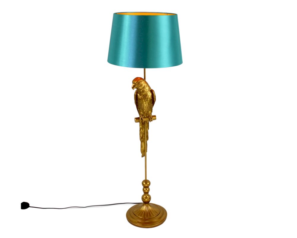 LAMPADA DA TAVOLO ORO/TURCHESE TAMMY 40X40X121CM