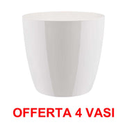 OFFERTA 4 VASO BRUSSELS DIAMOND ROUND 14CM WHITE