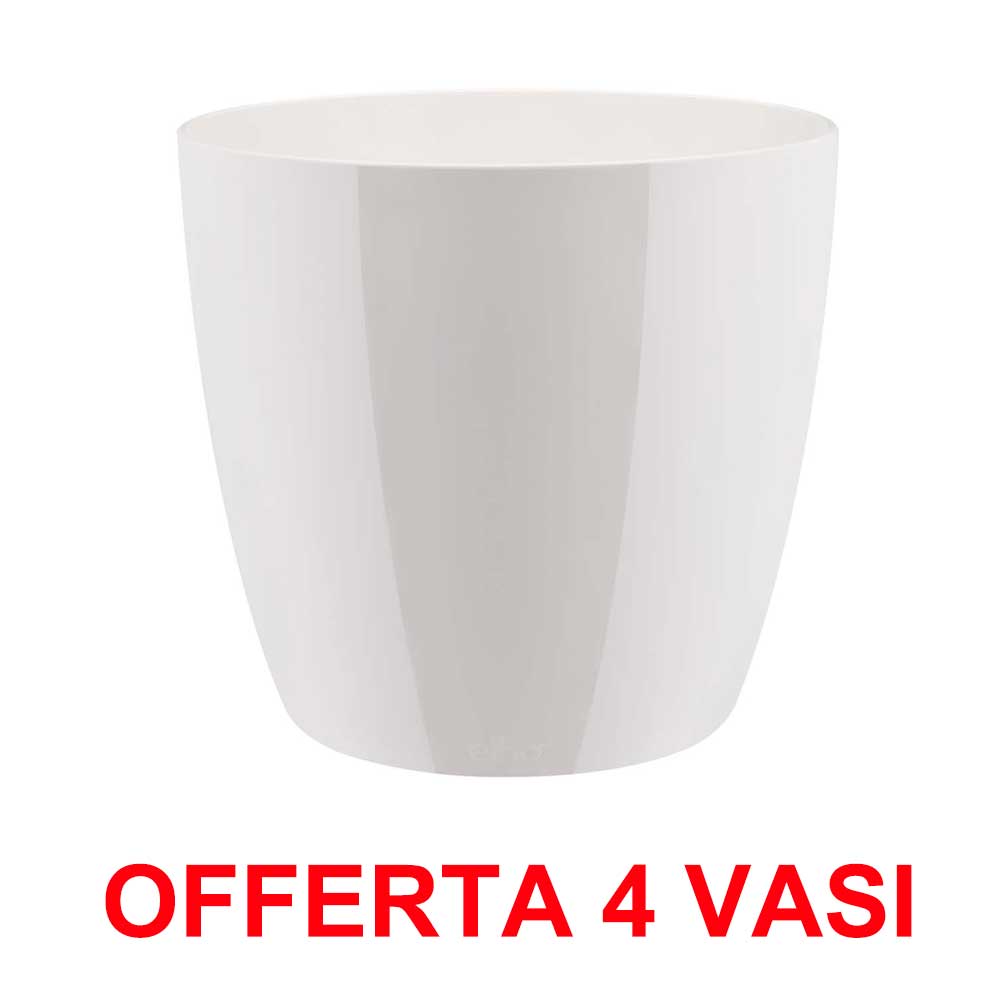 OFFERTA 4 VASO BRUSSELS DIAMOND ROUND 14CM WHITE