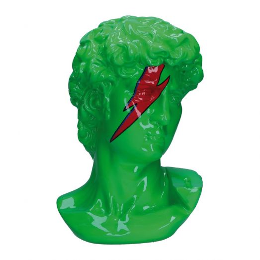 BUSTO IN RESINA VERDE IL DAVIDE