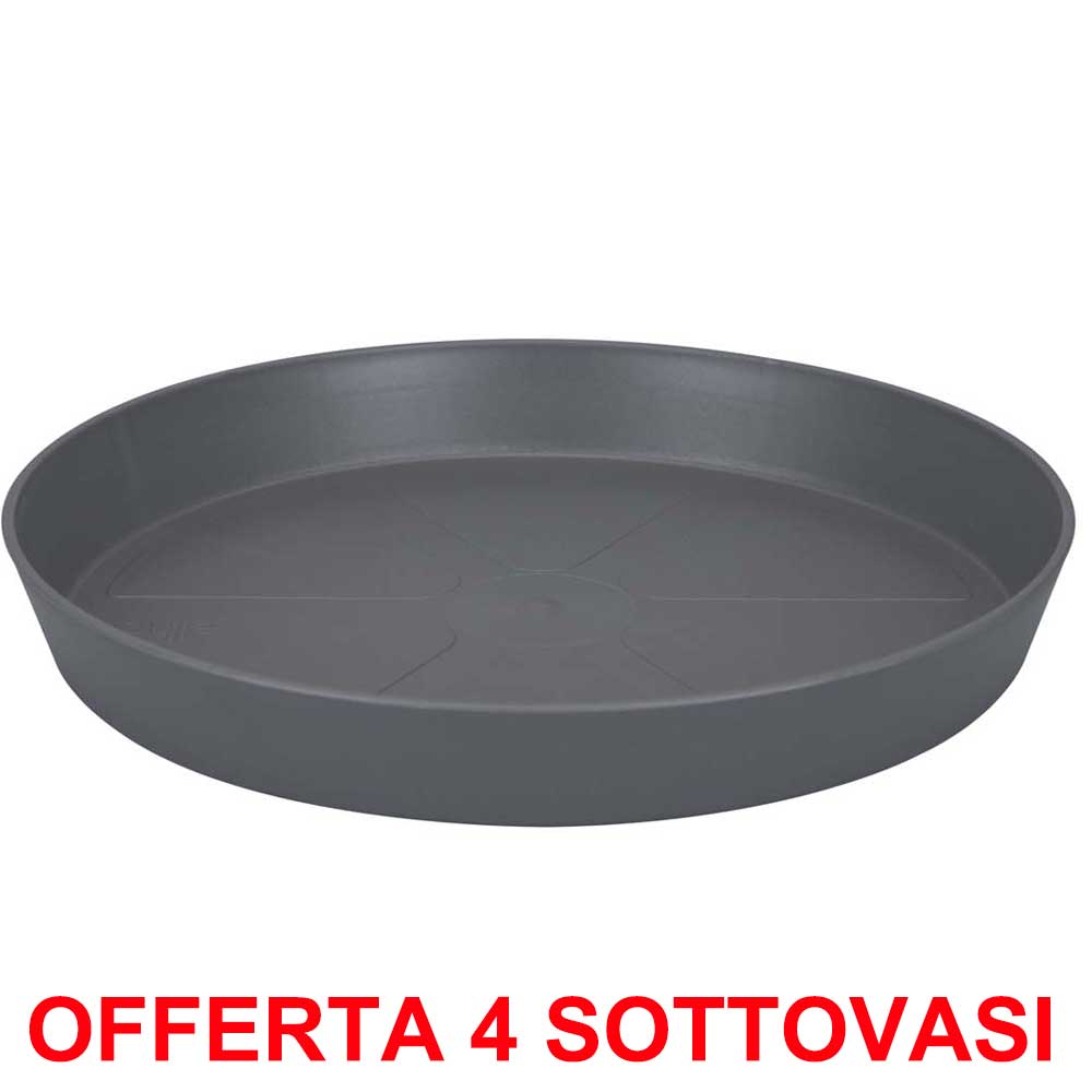 OFFERTA 4 SOTTOVASO LOFT URBAN SAUCER ROUND 28 ANTHRACITE