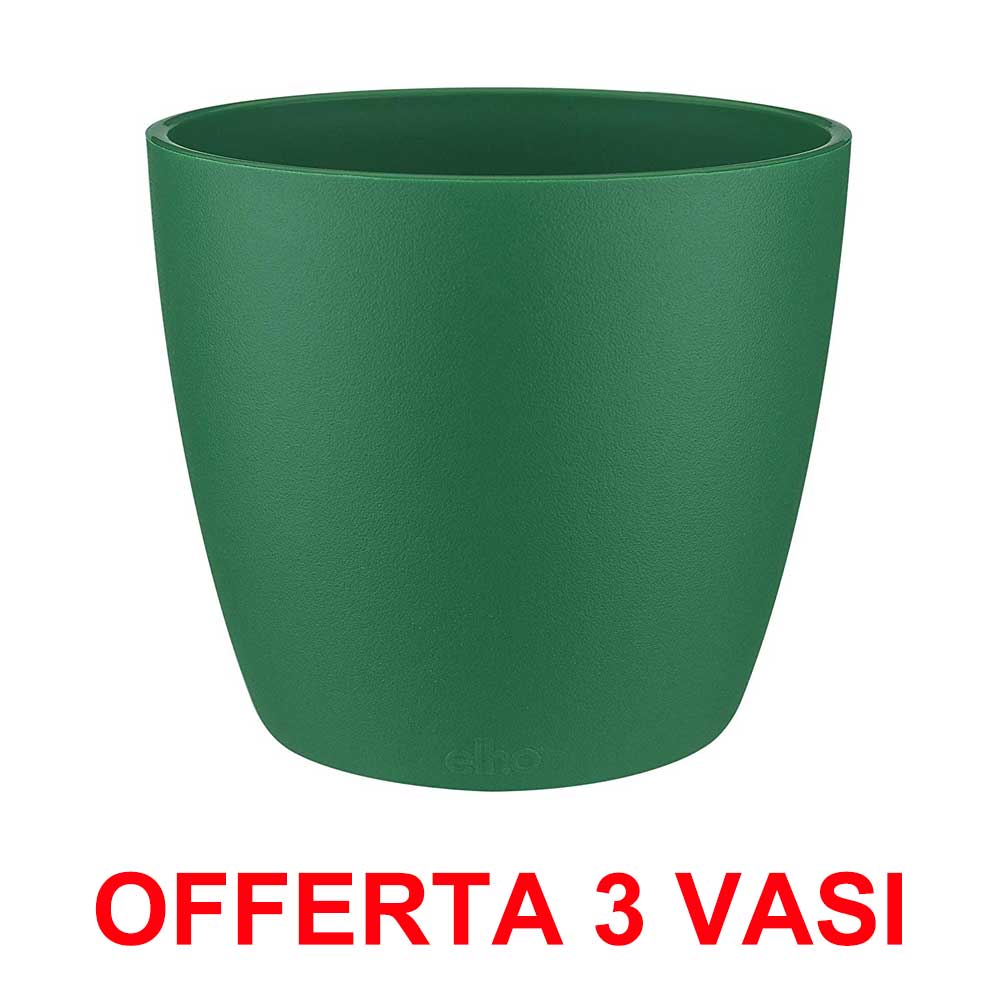 OFFERTA 3 VASO BRUSSELS ROUND MINI 12,5CM LUCKY GREEN