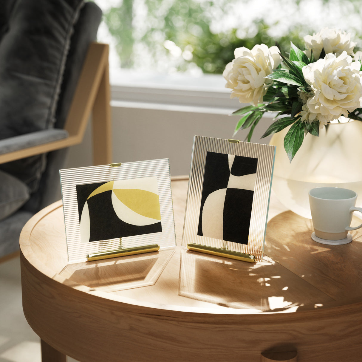 Cornice Portafoto Flute 5x7 (13-18 cm) Ottone Umbra