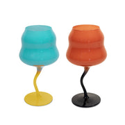 Set di due calici cocktail D 8.5 x 19.5 cm Azzurro e Arancione WD LIFESTYLE