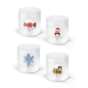 Bicchiere in Vetro Borosilicato con Statuina Natalizia 250ml WD LIFESTYLE
