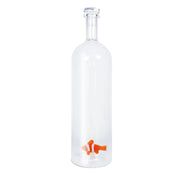 Bottiglia 1,2L in Vetro Borosilicato con Tappo Pesce Pagliaccio