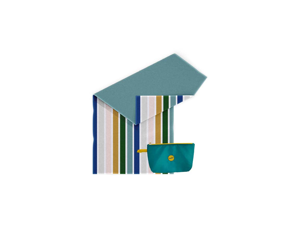 Set pochette termica e asciugamano colore Verde