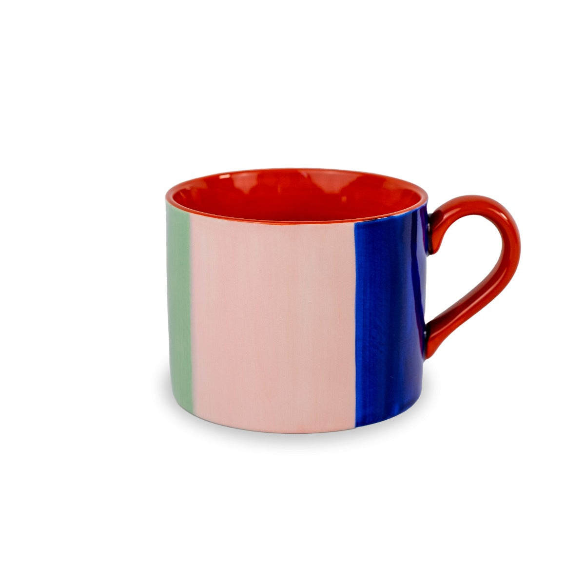 Tazza Colazione 400ml Rosa Blu Verde