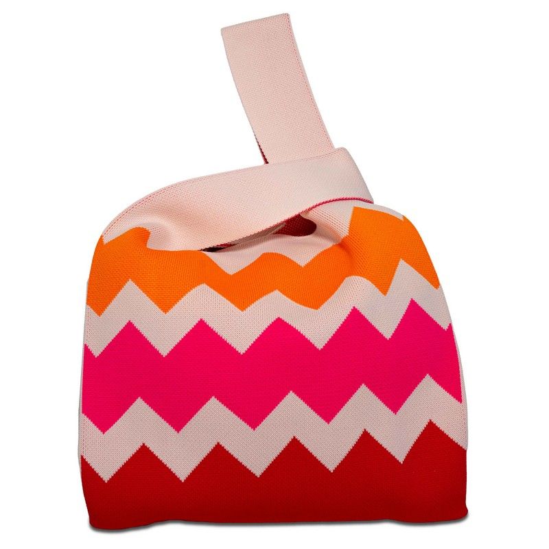 Borsa Knitted Knot Decorazione Zigzag 30x2x31 cm WD LIFESTYLE