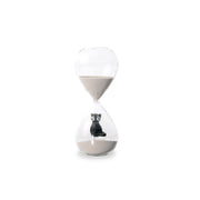 Clessidra 15 Minuti in Borosilicato con Base Gatto