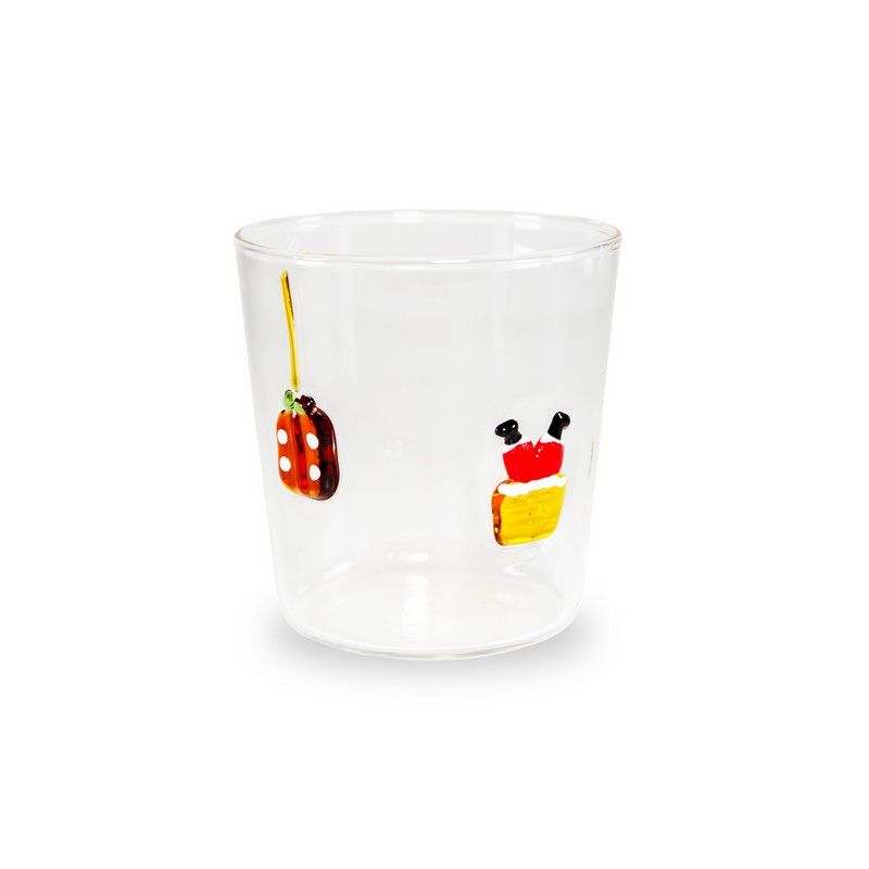 Glas aus Borosilikatglas, dekoriert „Kamin“, 250 ml, transparent, Wd Lifestyle