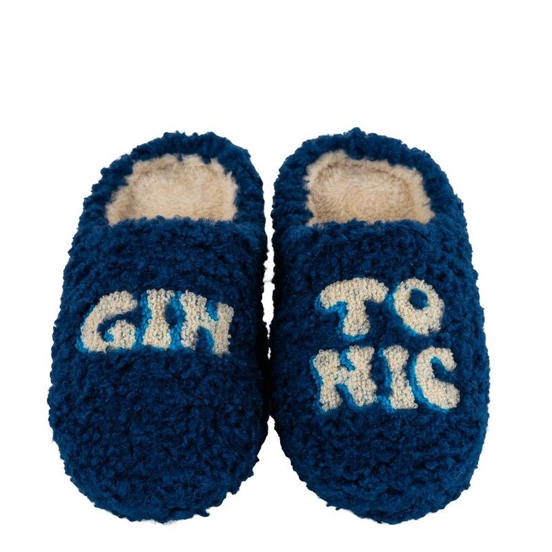 Gin-Tonic-Hausschuhe Größe L-XL Grün und Weiß Wd Lifestyle