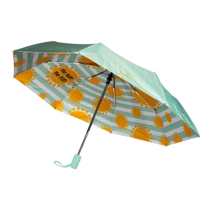 Automatischer Taschenschirm Auf-Zu Decor No Sun No Fun D 97 cm Schwarz Wd Lifestyle