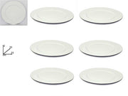 OFFERTA 6 SOTTOPIATTI CIRCOLARI BIANCHI 33CM