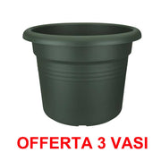 OFFERTA 3 VASO GREEN BASICS CILINDER 35CM VERDE