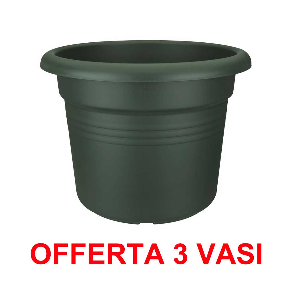 OFFERTA 3 VASO GREEN BASICS CILINDER 35CM VERDE