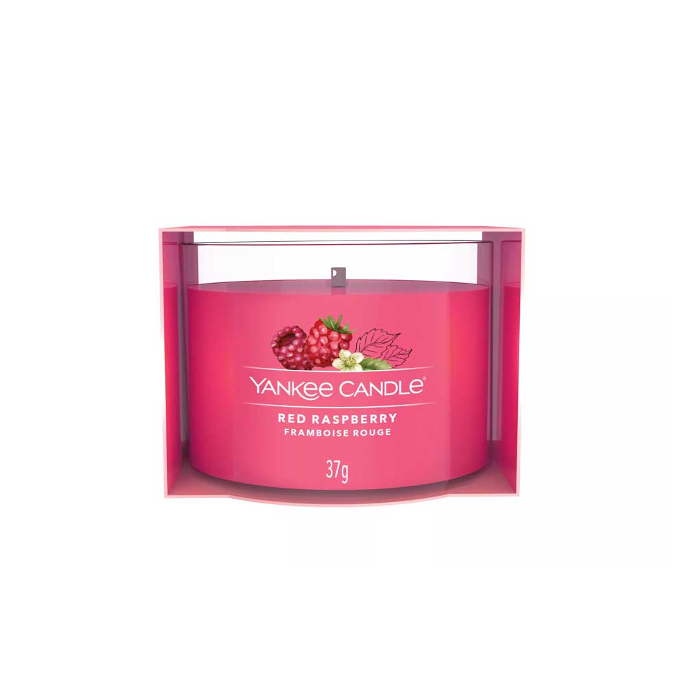 CANDELA PROFUMATA VOTIVE IN VETRO CLEAN RED RASPBERRY