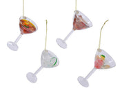 PENDENTE NATALIZIO A FORMA DI BICCHIERE CON DRINK 8CM ASSORTITO
