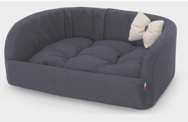 CUCCIA DIVANETTO BLU CON OSSO PICCOLA 60CM FABOTEX