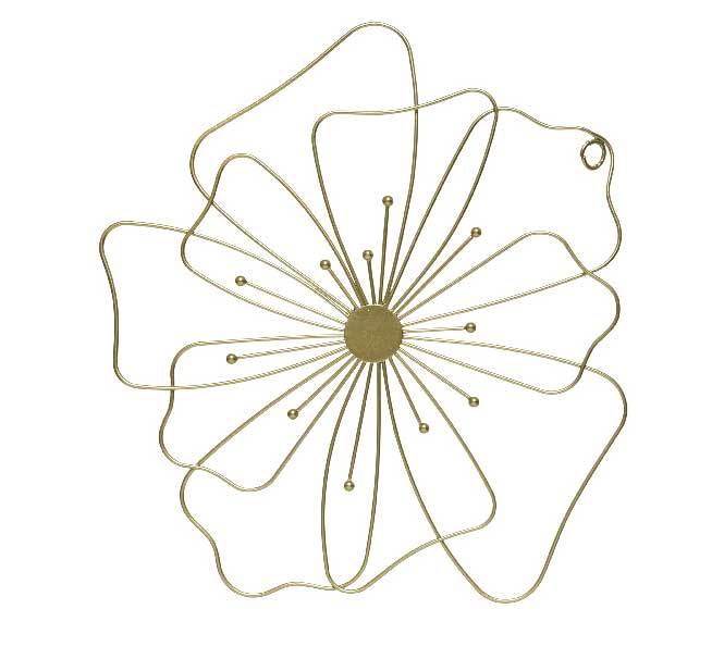 FIORE APPENDIBILE IN METALLO COLOR ORO 31X30CM