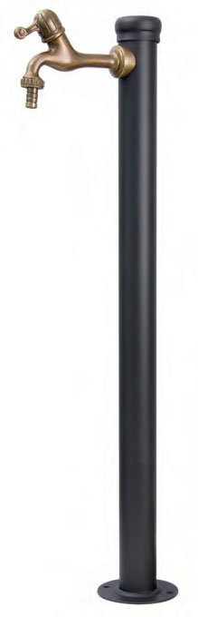 FONTANA IN FERRO COMPLETA DI IMPIANTO E RUBINETTO ANTRACITE H75CM
