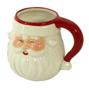 TAZZA ROSSA IN CERAMICA DI BABBO NATALE 14X1 0,8H11,6CM