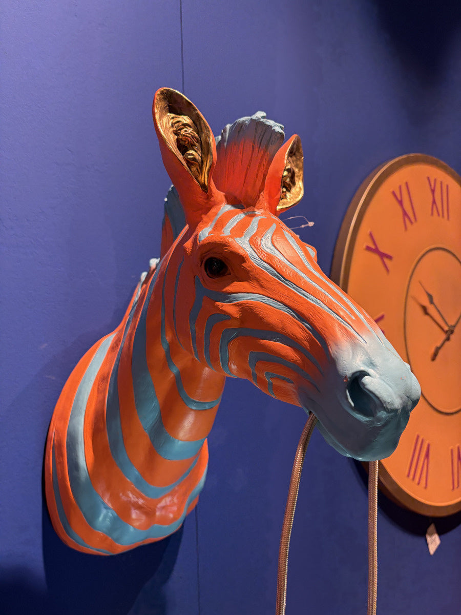 Lampada da Parete Zebra Zora H 46 cm Arancio e Blu PERAGA HOME