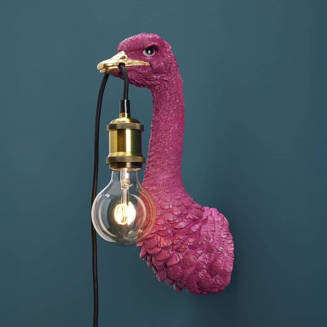 Lampada da Parete Piccolo Struzzo Franz Josef 18X12,5XH35CM Magenta WERNER VOSS - immagine 2