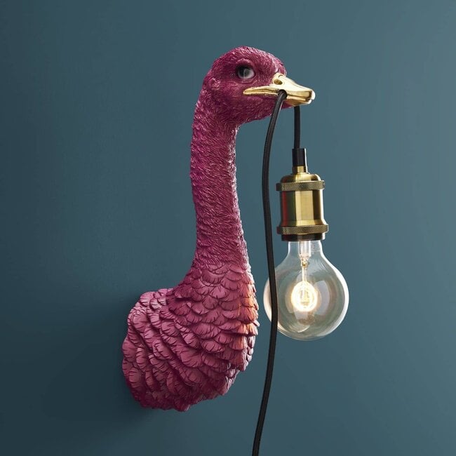 Lampada da Parete Piccolo Struzzo Franz Josef 18X12,5XH35CM Magenta WERNER VOSS - immagine 7
