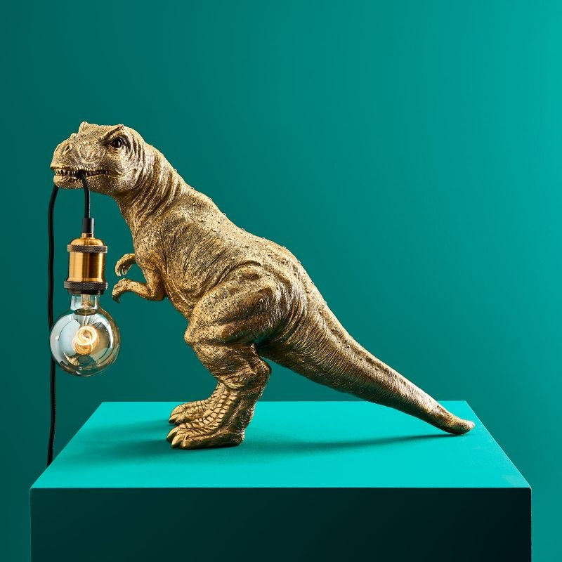 Lampada da Tavolo Dinosauro Rexy 50,5X22X35CM Oro E27 WERNER VOSS - immagine 1