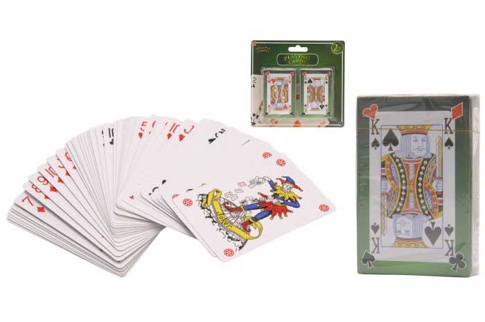 2 MAZZI DI CARTE DA GIOCO PLASTIFICATE