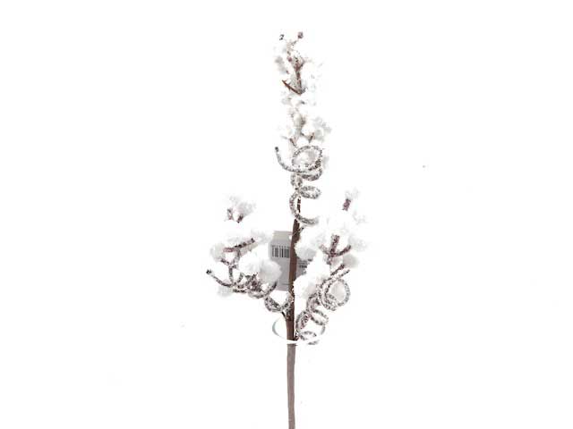 RAMETTO CON BACCHE BIANCHE INNEVATE 41CM