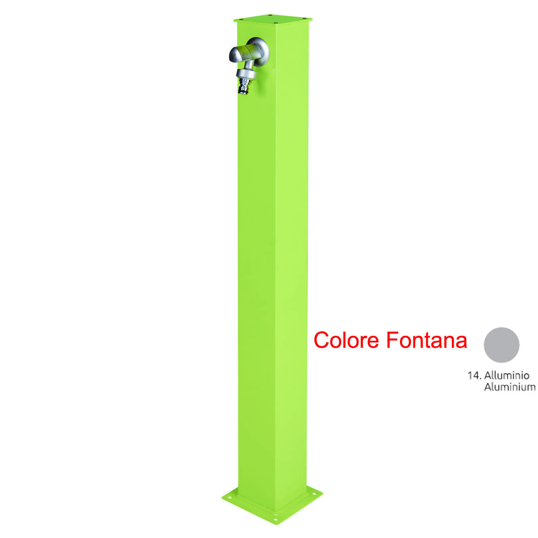 FONTANA IN ALLUMINIO QUADRATA H85CM