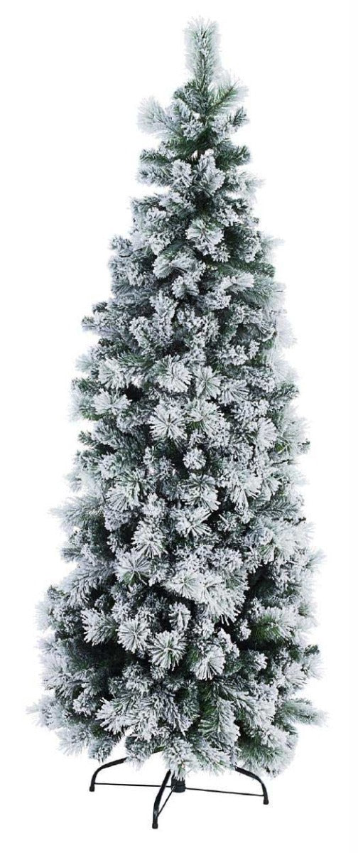 ALBERO DI NATALE SLIM PRAGA INNEVATO H210CM