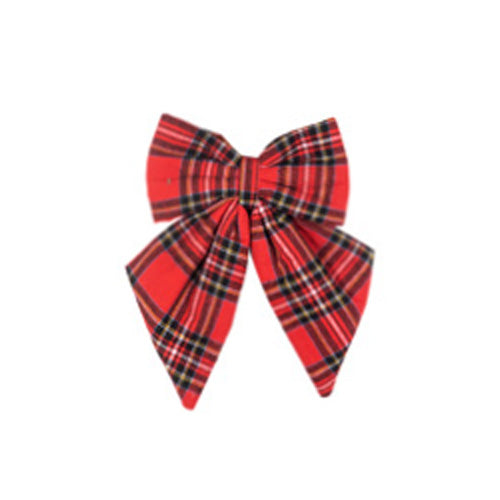 FIOCCO IN TARTAN APPENDIBILE 13x15CM ROSSO