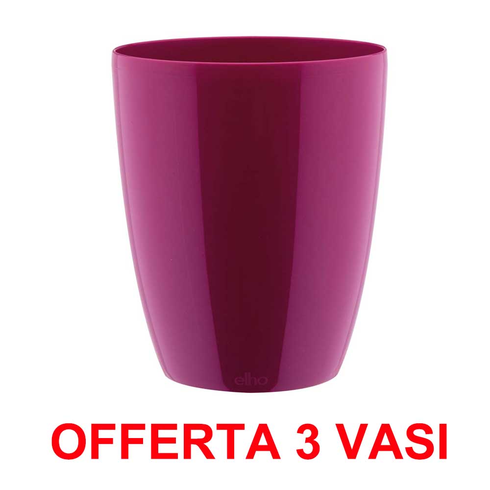 OFFERTA 3 VASO ORCHIDEE BRUSSELS DIAMOND ORCH HIGH 12,5CM CHERRY