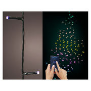 LUCI DI NATALE 200 LED MULTICOLOR CONTROLLABILI DA SMARTPHONE 1990CM
