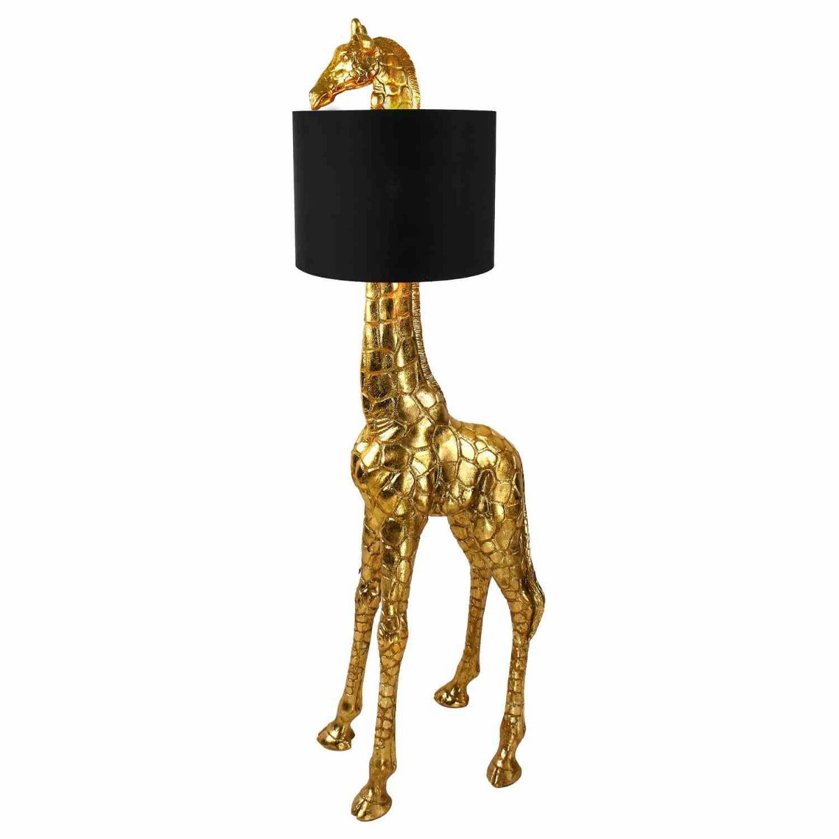 LAMPADA CON GIRAFFA 50X40X171CM NERO/ORO