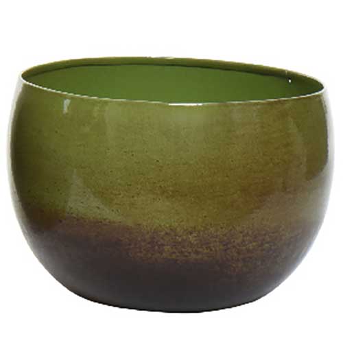 PORTAVASO COLOR VERDE OLIVA 17.5XH13CM