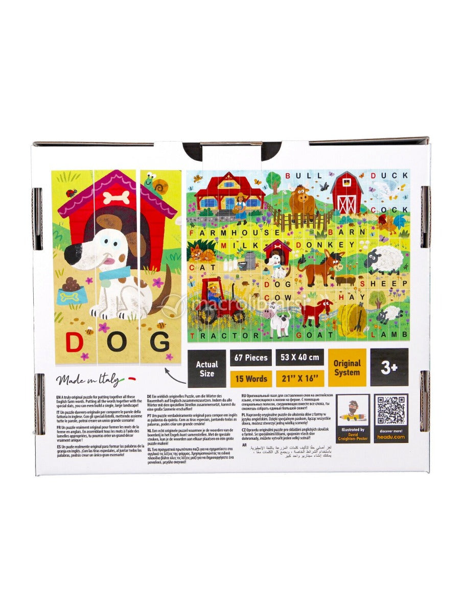 GIOCO PER BAMBINI WORD MAKER PUZZLE THE FARM 3+