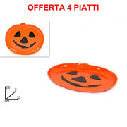 OFFERTA 4 PIATTI PER PRANZI E CENE CON ZUCCA DI HALLOWEEN 32CM