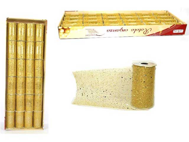 OFFERTA 3 ROTOLI NASTRO REGALO ORO 11.5X450CM